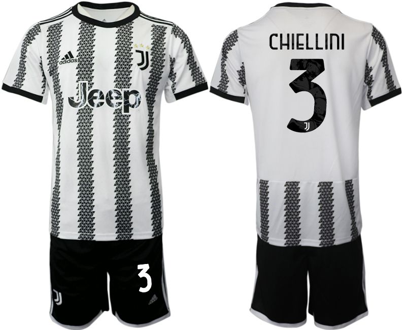 Men 2022-2023 Club Juventus FC home white #3 Soccer Jersey